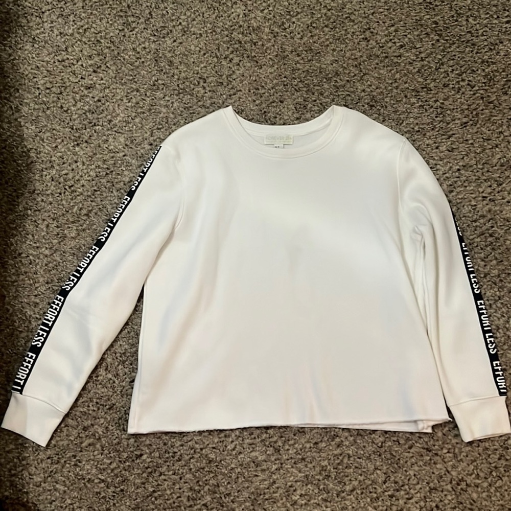 White long sleeve top